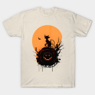 Monster cat, Mysterious, Dark, Silhouette art T-Shirt